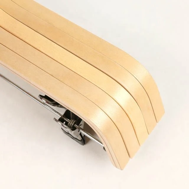 Laminated Bentwood Pants Hanger With Clips